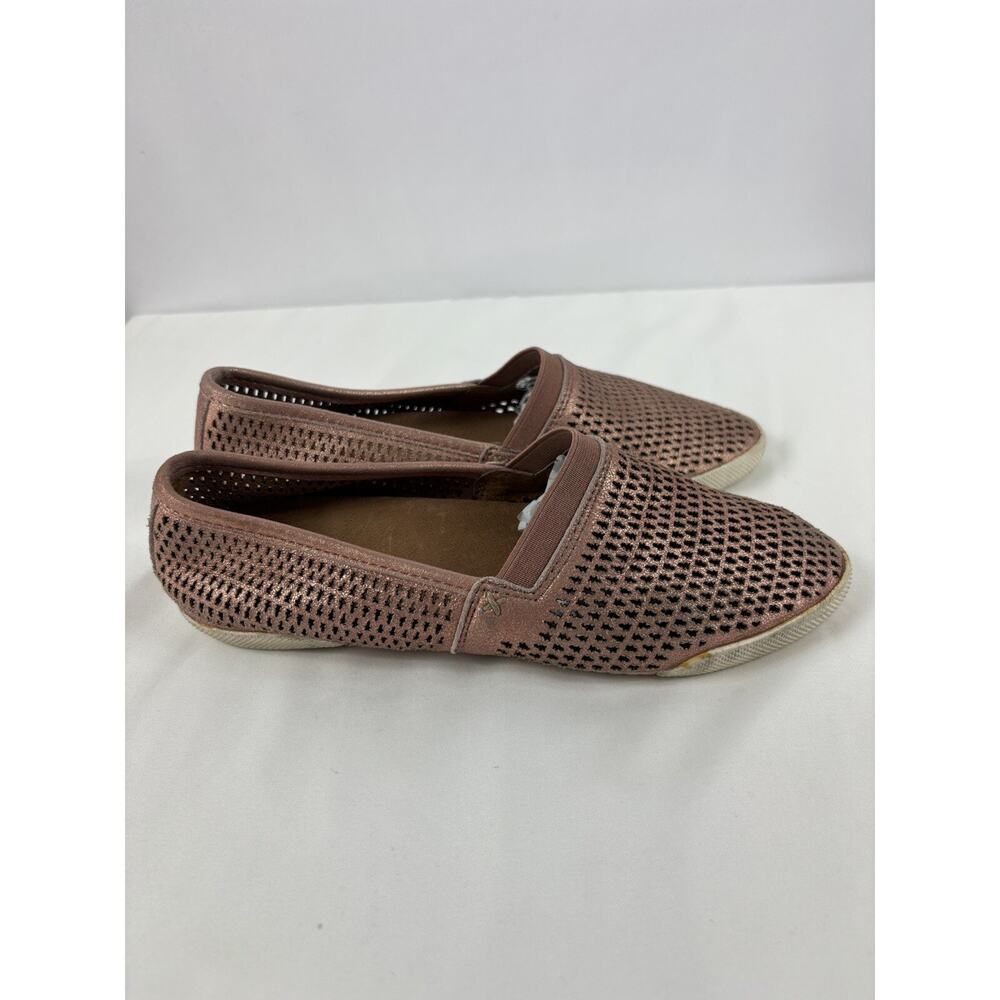 Frye Melanie Flats Copper Rose Gold Leather 6.5 Slip On Perforated Comfort - Picture 12 of 12